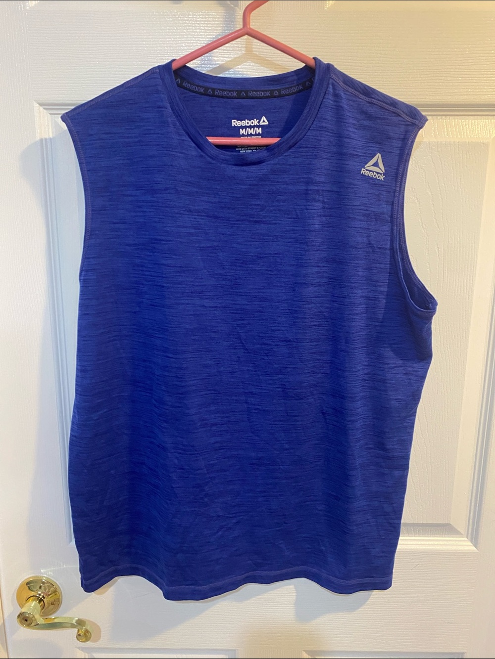 Reebok Men’s Sleeveless Training Tank - Royal Blue medium